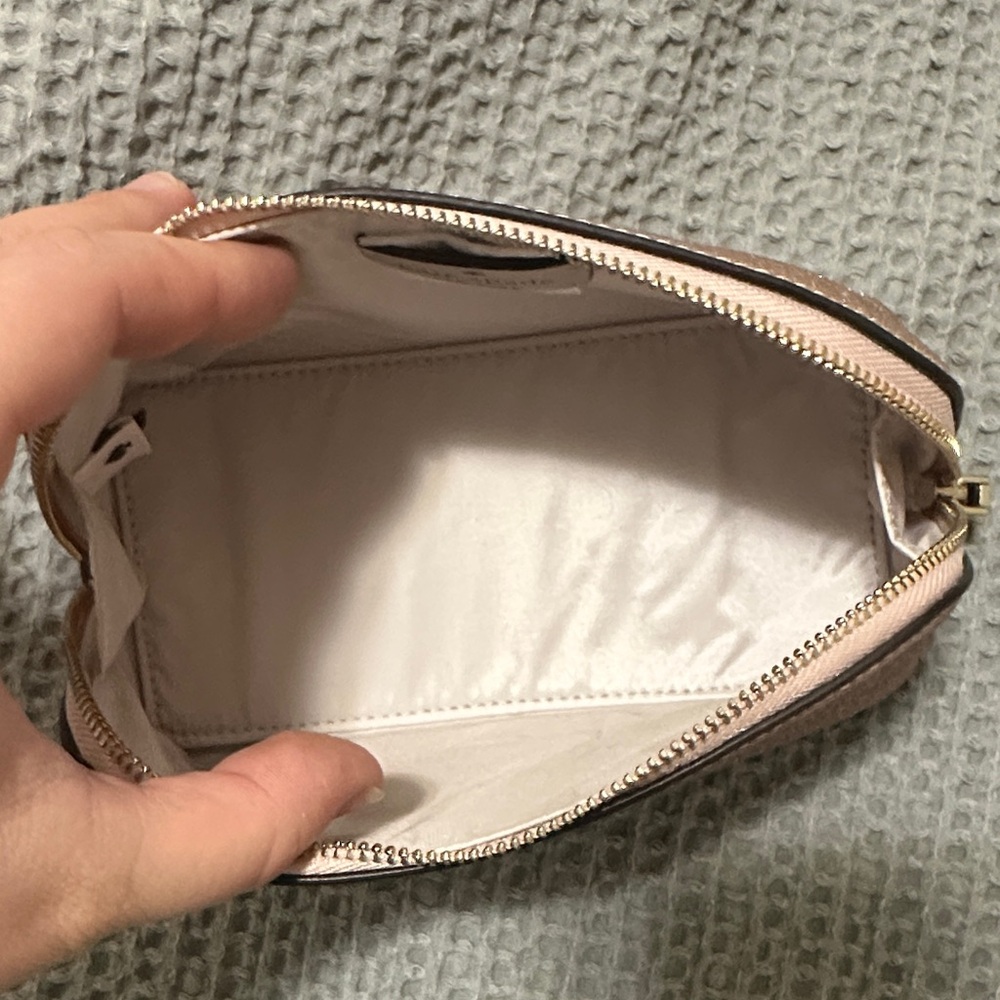 Kate Spade Metallic Rose Gold Cosmetic Case - Picture 2 of 4